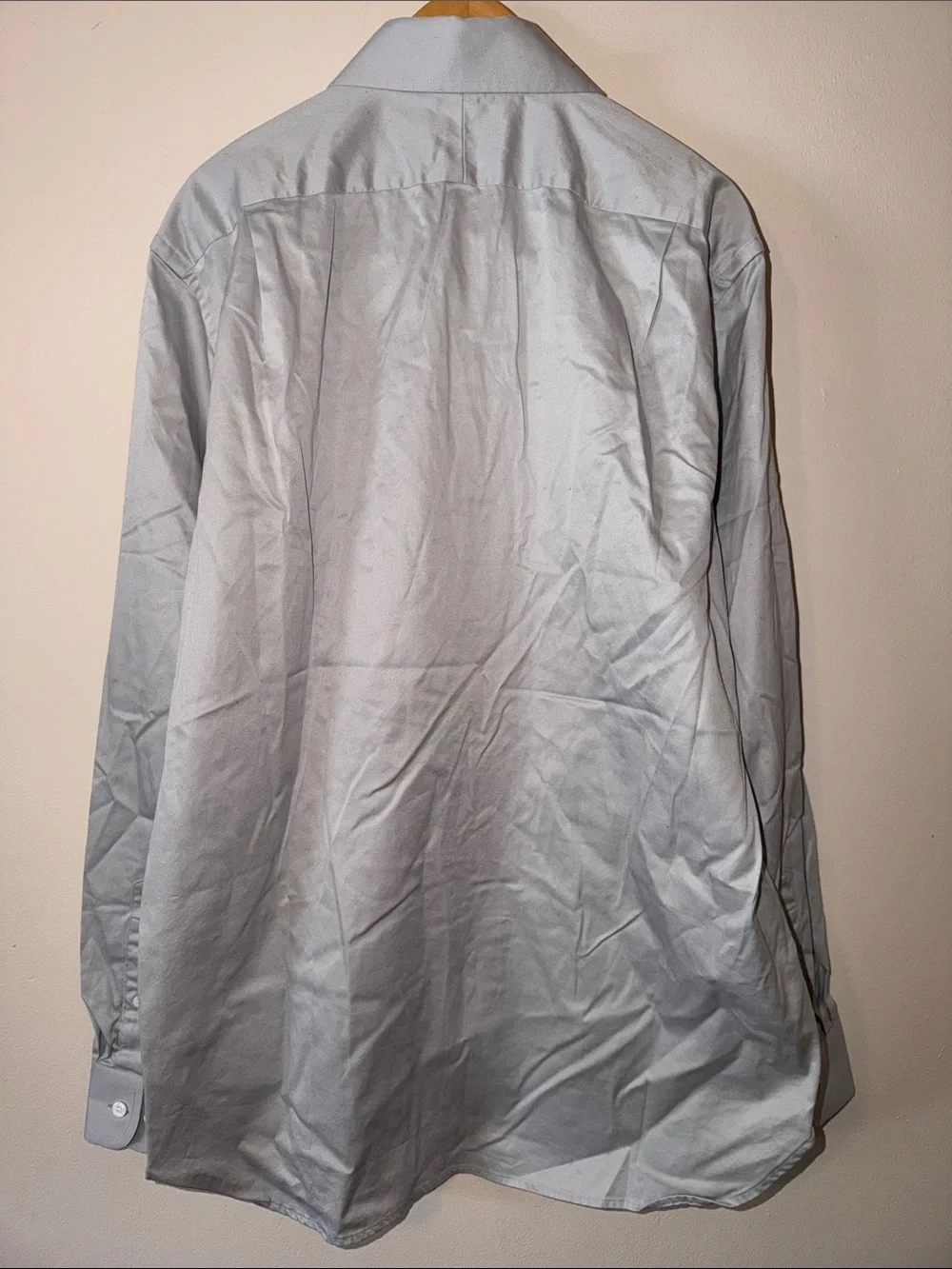 Quince Organic Cotton Stretch Twill Dress Shirt in Light Gray Size L